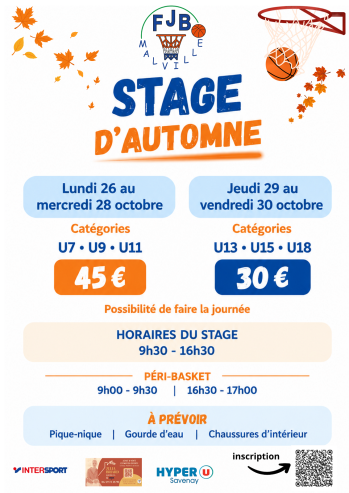 Stage automne 2026